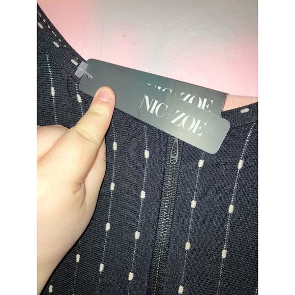 NWT Nic + Zoe black and white knit flowy dress size 1X - Picture 6 of 8